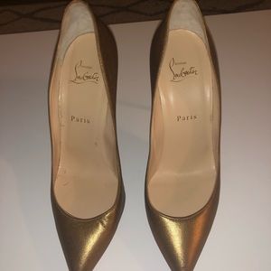 Bronze Christian Louboutin So Kate Heels